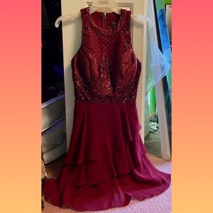 Red Sequin Dress